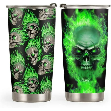 20oz Green Fire Skull - Gifts for Dad Husband Son Valentines Day Gifts for Him - Birthday Fathers Gifts Skull Tumbler Cup with Lid Double Wall Vacuum Insulated Travel Coffee Mug
20oz Green Fire Skull - Gifts for Dad Husband Son Valentines Day Gifts for Him - Birthday Fathers Gifts Skull Tumbler Cup with Lid Double Wall Vacuum Insulated Travel Coffee Mug
