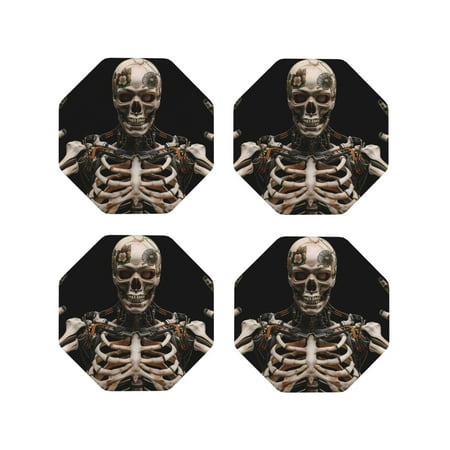 Honeii Cyber Skeleton With Tattoos Print Leather Coaster Set of 4 Ideal for Safeguarding Your Furniture from Drinks Spills and Effortless Cleanup-Octagon
Honeii Cyber Skeleton With Tattoos Print Leather Coaster Set of 4 Ideal for Safeguarding Your Furniture from Drinks Spills and Effortless Cleanup-Octagon