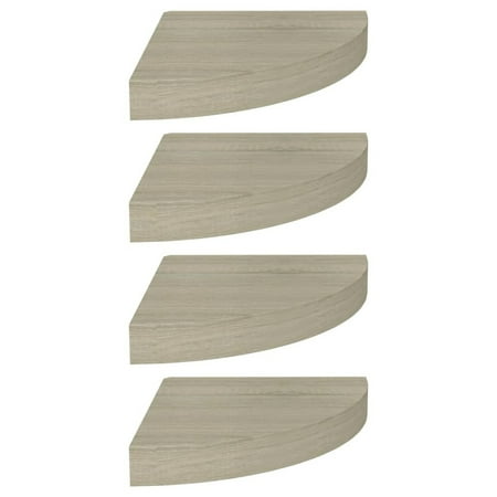 Suzicca Corner Shelves 4 pcs Oak 9.8 x9.8 x1.5 MDF
