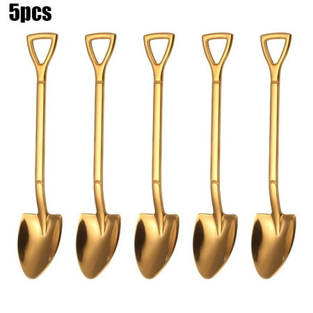 Fancy 5Pcs Shovel Shape Spoons Stainless Steel Shovel Shape Coffee Ice Cream Dessert Spoons for Home and Party Golden
Fancy 5Pcs Shovel Shape Spoons Stainless Steel Shovel Shape Coffee Ice Cream Dessert Spoons for Home and Party Golden