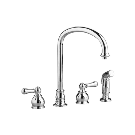 Hampton 2-Handle High-Arc Kitchen Faucet with Separate Side Spray