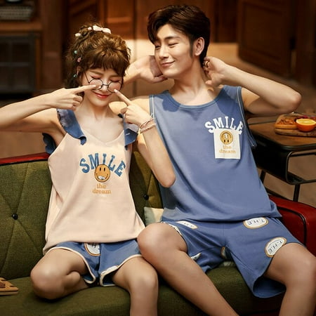 QWZNDZGR Summer Couple Pj Pajamas Men s Women s Cotton Tops And Shorts Cute Printing Sleepwear Home Clothes Suit Ladies Pijama Lounge Set
QWZNDZGR Summer Couple Pj Pajamas Men s Women s Cotton Tops And Shorts Cute Printing Sleepwear Home Clothes Suit Ladies Pijama Lounge Set