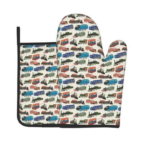 Tebeau Train Print Oven Mitts and Pan Racks 2-Piece Set Kitchen Oven Mitts and Pan Racks Heat Resistant 500 °F for Baking and Cooking
Tebeau Train Print Oven Mitts and Pan Racks 2-Piece Set Kitchen Oven Mitts and Pan Racks Heat Resistant 500 °F for Baking and Cooking