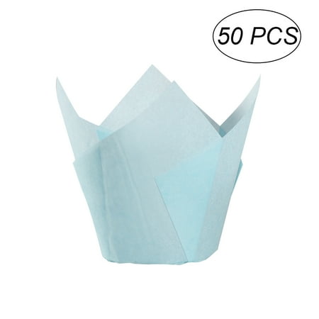 50Pcs Cupcake Wrappers Baking Cups Tulip Shape Liners Muffin Cake Cup Party Favors - Blue
50Pcs Cupcake Wrappers Baking Cups Tulip Shape Liners Muffin Cake Cup Party Favors - Blue