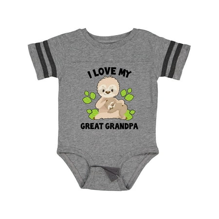 Inktastic Cute Sloth I Love My Great Grandpa with Green Leaves Gift Baby Boy or Baby Girl Bodysuit 
Inktastic Cute Sloth I Love My Great Grandpa with Green Leaves Gift Baby Boy or Baby Girl Bodysuit