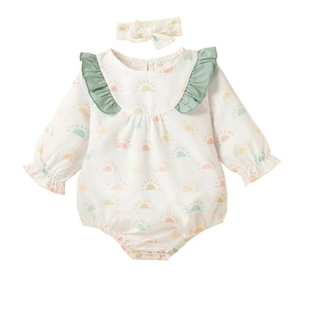 Jdefeg 9Month Baby Girl Romper Girls Sun Baby Long Outfits Toddler Printed Bodysuit+Headbands Sleeve Girls Romper&Jumpsuit Dolphin Leotard Cotton Blend Green 70
Jdefeg 9Month Baby Girl Romper Girls Sun Baby Long Outfits Toddler Printed Bodysuit+Headbands Sleeve Girls Romper&Jumpsuit Dolphin Leotard Cotton Blend Green 70