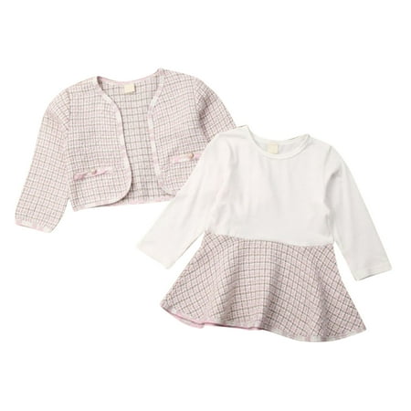 TAIAOJING Baby Girl Clothes Toddler Fashion Small Fragrance Long Sleeves Plaid Dress Coat 2pcs Set Fall Outfits 12-18 Months
TAIAOJING Baby Girl Clothes Toddler Fashion Small Fragrance Long Sleeves Plaid Dress Coat 2pcs Set Fall Outfits 12-18 Months