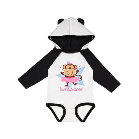 Inktastic Monkey Love Tutu Dance Gift Baby Girl Long Sleeve Bodysuit