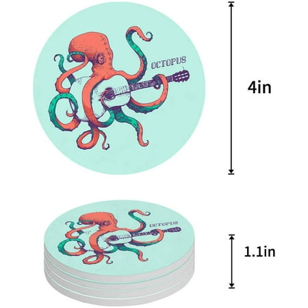 FMSHPON Octopus Set of 8 Round Coaster for Drinks Absorbent Ceramic Stone Coasters Cup Mat with Cork Base for Home Kitchen Room Coffee Table Bar Decor
FMSHPON Octopus Set of 8 Round Coaster for Drinks Absorbent Ceramic Stone Coasters Cup Mat with Cork Base for Home Kitchen Room Coffee Table Bar Decor