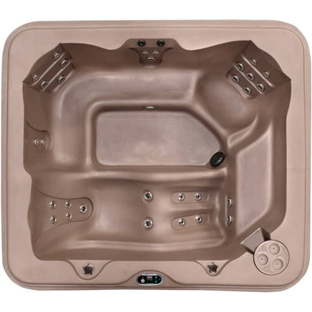 Coleman Spas 5-Person 30-Jet Lounger Spa with Easy Plug-N-Play and LED Waterfalls, Cinnebar