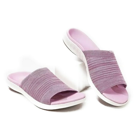 Slip-on Slippers Knitted Lightweight Shoes Slip-On Comfortable Shoes 41 Pink