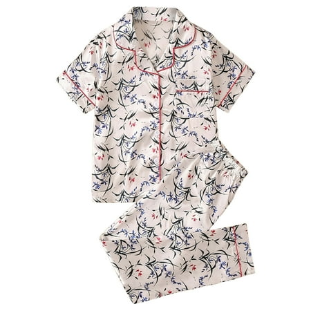 Yedhsi 2Pcs Satin Silk PJs Sleepwear Boys Girls Pajama Set Cute Flower Printed Shirt Tops with Pants Set
Yedhsi 2Pcs Satin Silk PJs Sleepwear Boys Girls Pajama Set Cute Flower Printed Shirt Tops with Pants Set