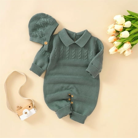 Hunpta Newborn Infant Baby Knit Romper Cotton Long Sleeve Boy Girl Sweater Clothes Baby Jumpsuit 1 Piece With Cute Hat Set
Hunpta Newborn Infant Baby Knit Romper Cotton Long Sleeve Boy Girl Sweater Clothes Baby Jumpsuit 1 Piece With Cute Hat Set