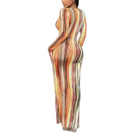 Women s One-piece Dress Casual Deep V Pencil Long Skirt Slim Long Sleeves Ankle-length Dress Stripes Printed for Travel XL Orange
Women s One-piece Dress Casual Deep V Pencil Long Skirt Slim Long Sleeves Ankle-length Dress Stripes Printed for Travel XL Orange