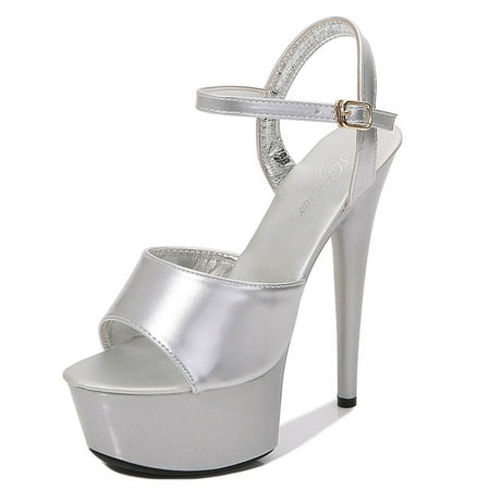 Mnyotv Cute Womens Sandals Sexy Slim High Heel Party Women Shoes High Heels Heels Fashion Shoes Heeled Sandal Sexy Party Shoes Silver 38
Mnyotv Cute Womens Sandals Sexy Slim High Heel Party Women Shoes High Heels Heels Fashion Shoes Heeled Sandal Sexy Party Shoes Silver 38