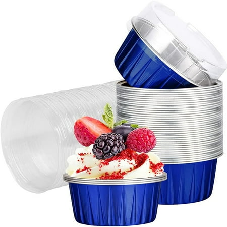Desserts Cups Foil Reusable Cupcake Liners with Lids Pie Ramekins Cupcake Wrappers Pudding Cups for Parties Baking A
Desserts Cups Foil Reusable Cupcake Liners with Lids Pie Ramekins Cupcake Wrappers Pudding Cups for Parties Baking A