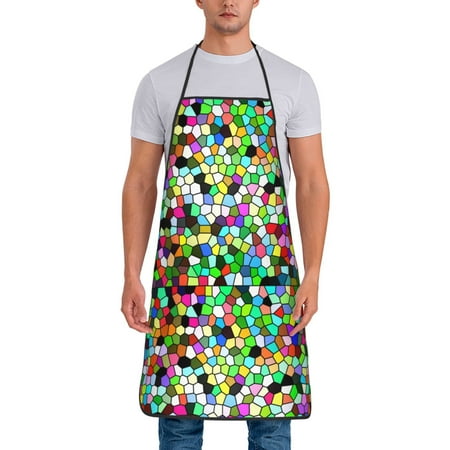 Naloa 1Pack Adjustable Bib Apron Waterdrop Resistant Cooking Kitchen Aprons for Women Men Chef Colorful Tie Dye Stained Glass Print
Naloa 1Pack Adjustable Bib Apron Waterdrop Resistant Cooking Kitchen Aprons for Women Men Chef Colorful Tie Dye Stained Glass Print