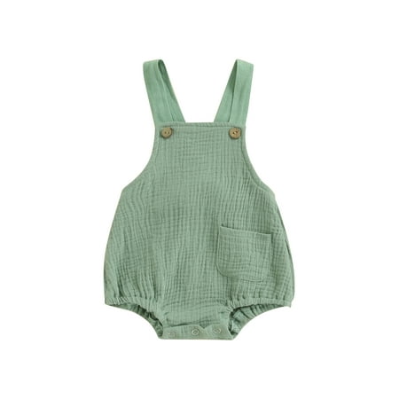 Calsunbaby Newborn Baby Girls Boys Solid Color Bodysuit Straps Romper Short One-Piece Summer Clothes Green 0-3 Months
Calsunbaby Newborn Baby Girls Boys Solid Color Bodysuit Straps Romper Short One-Piece Summer Clothes Green 0-3 Months
