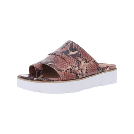 Gentle Souls by Kenneth Cole Womens Lavern Leather Slip On Flatform Sandals