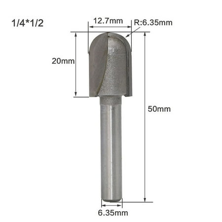 BAMILL Long Blade Round Nose Wood Router Bit Long Reach Core Box Cutter 6.35mm Shank
BAMILL Long Blade Round Nose Wood Router Bit Long Reach Core Box Cutter 6.35mm Shank