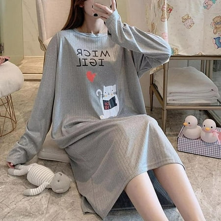 Final Clear Out! Womens Nightshirt Long Sleeves Nightgown Casual Cute Printed Comfortable Nightdress Long Sleeve Homewear
Final Clear Out! Womens Nightshirt Long Sleeves Nightgown Casual Cute Printed Comfortable Nightdress Long Sleeve Homewear