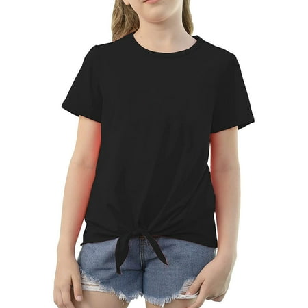 LIhncine Little Girls Summer Causal Short Sleeve Blouse Round Neck Crop Tops Twist Front Tee T-Shirt
LIhncine Little Girls Summer Causal Short Sleeve Blouse Round Neck Crop Tops Twist Front Tee T-Shirt