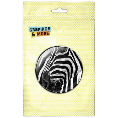 Zebra Profile Black White Refrigerator Button Magnet