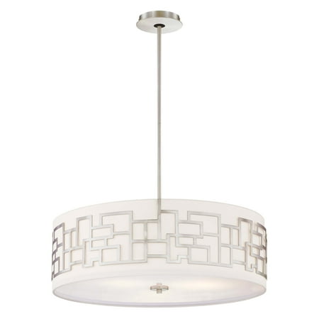 George Kovacs Alecia's Necklace 4-Light Pendant - 24W in. Brushed Nickel