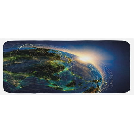 World Kitchen Mat Vivid Globe of World in Space Covered by Luminous Network and Rising Sun Image Plush Decorative Kitchen Mat with Non Slip Backing 47 X 19 Blue Yellow Green by Ambesonne
World Kitchen Mat Vivid Globe of World in Space Covered by Luminous Network and Rising Sun Image Plush Decorative Kitchen Mat with Non Slip Backing 47 X 19 Blue Yellow Green by Ambesonne