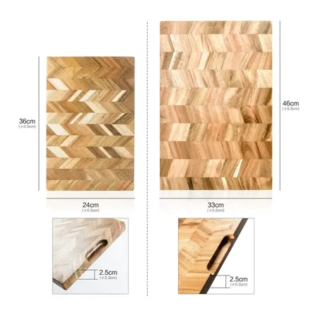 1pc End Grain Wood Butcher Block Kitchen Chopping Board