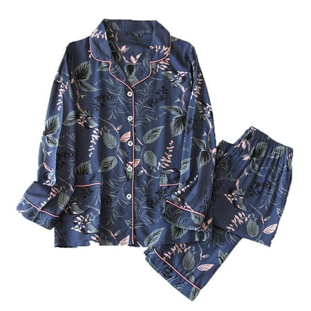 REORIAFEE Womens Pajama Sets 2 Pieces Pajamas Sets Cotton Pajamas Sleepwear Sets Spring Summer Homewear Blue XL
REORIAFEE Womens Pajama Sets 2 Pieces Pajamas Sets Cotton Pajamas Sleepwear Sets Spring Summer Homewear Blue XL