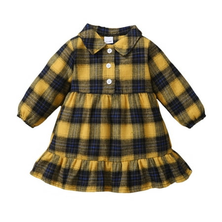 2T Baby Girl Dress 3T Girls Long Sleeve Dress Plaid Dress Toddler Girls Lapel Ruffle Plaid Dress Yellow Dress
2T Baby Girl Dress 3T Girls Long Sleeve Dress Plaid Dress Toddler Girls Lapel Ruffle Plaid Dress Yellow Dress