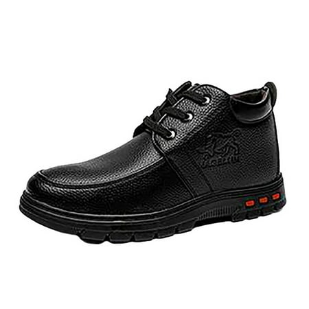 Rdeuod Mens Shoes Large Size Winter Comfortable Plus Velvet Keep Warm Shoes