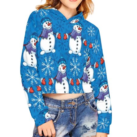 Renewold Snow Holiday Hoodies for Youth Girls 11-12 Years Blue Scarf Snowman Graphic Crop Long Sleeve Tops Sweatshirts Cozy Warmth Short Blouse Winter Vacation Home Shirts 
Renewold Snow Holiday Hoodies for Youth Girls 11-12 Years Blue Scarf Snowman Graphic Crop Long Sleeve Tops Sweatshirts Cozy Warmth Short Blouse Winter Vacation Home Shirts