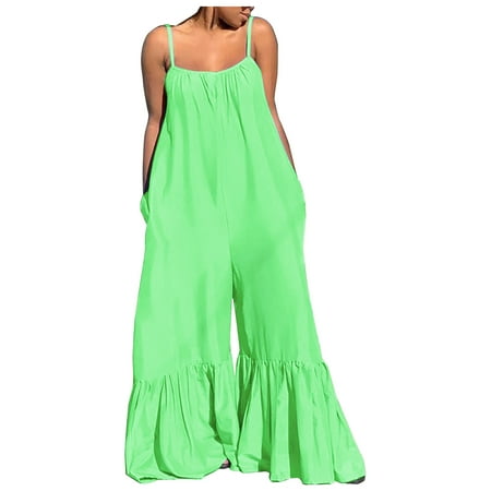SELONE Jumpsuits for Women Dressy Casual Summer Suspender Pants Sleeveless Ladies Travel Comfortable 2023 Vacation Fancy Jumpsuits for Women Womens Jumpers and Rompers Casual Solid Color Green L
SELONE Jumpsuits for Women Dressy Casual Summer Suspender Pants Sleeveless Ladies Travel Comfortable 2023 Vacation Fancy Jumpsuits for Women Womens Jumpers and Rompers Casual Solid Color Green L
