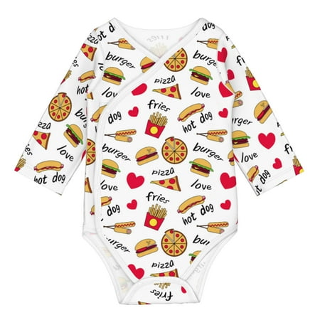 Matuu Fast Food for Baby Long-Sleeve Bodysuit Soft Cotton Comfortable and Breathable Perfect for Newborns and Infants
Matuu Fast Food for Baby Long-Sleeve Bodysuit Soft Cotton Comfortable and Breathable Perfect for Newborns and Infants