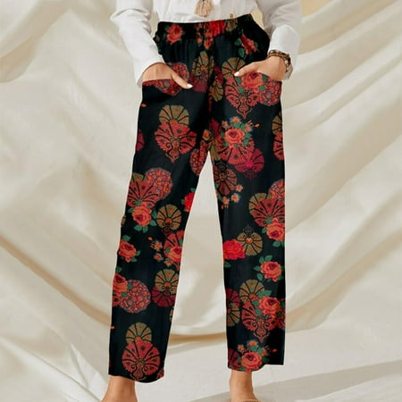 TIANEK Fashion Print Casual Loose Cotton And Linen Retro Wide-Leg Womens Pajama Pants Clearance
TIANEK Fashion Print Casual Loose Cotton And Linen Retro Wide-Leg Womens Pajama Pants Clearance