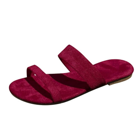 Sandals Women Heels Comfortable Fashion Summer Solid Color Suede Open Toe Flat Casual Slippers Shoes For Women Dressy Low Heel
Sandals Women Heels Comfortable Fashion Summer Solid Color Suede Open Toe Flat Casual Slippers Shoes For Women Dressy Low Heel