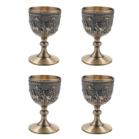 4X Classical Metal Wine Cup Handmade Small Goblet Household Copper Wine Glass Carving Pattern
4X Classical Metal Wine Cup Handmade Small Goblet Household Copper Wine Glass Carving Pattern