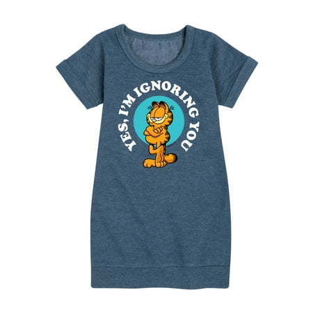 Garfield - Ignoring You - Toddler And Youth Girls Fleece Dress