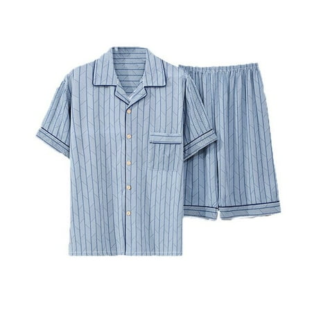 DanceeMangoo Plus Szie Mens Pajama Set Summer Comfortable Men Sleepwear Short Sleeve Cotton Pajamas Men Elastic Waist Pant Leisure Outwear
DanceeMangoo Plus Szie Mens Pajama Set Summer Comfortable Men Sleepwear Short Sleeve Cotton Pajamas Men Elastic Waist Pant Leisure Outwear