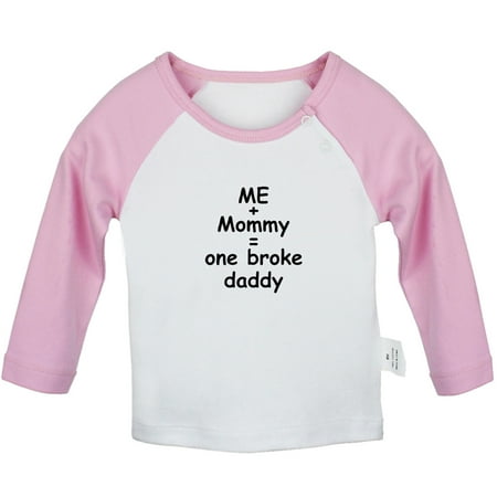 Fashions Me+Mommy = One Broke Daddy Funny T shirt For Baby Newborn Babies T-shirts Infant Tops 0-24M Kids Graphic Tees Clothing (Long Pink Raglan T-shirt 0-6 Months)
Fashions Me+Mommy = One Broke Daddy Funny T shirt For Baby Newborn Babies T-shirts Infant Tops 0-24M Kids Graphic Tees Clothing (Long Pink Raglan T-shirt 0-6 Months)