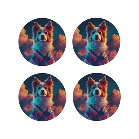 Drink Coasters Set of 4 Starry Sky White Cloud Puppy Leather Coasters for Coffee Table Protector Heat Resistant Cute Coasters for Home Decor Housewarming Gifts Bar Kitchen 4 Inch Round Shape
Drink Coasters Set of 4 Starry Sky White Cloud Puppy Leather Coasters for Coffee Table Protector Heat Resistant Cute Coasters for Home Decor Housewarming Gifts Bar Kitchen 4 Inch Round Shape