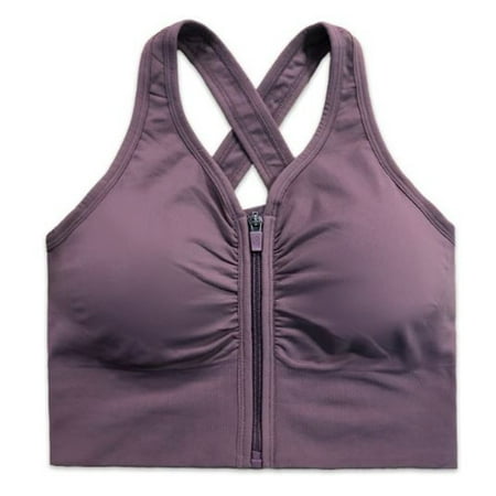 BYDOT Women Seamless Sport High Impact Bra Sexy for Cross Back Running Workout Bralette Ruched Push Up Zipper Front Shockproof Yoga Cop Top
BYDOT Women Seamless Sport High Impact Bra Sexy for Cross Back Running Workout Bralette Ruched Push Up Zipper Front Shockproof Yoga Cop Top