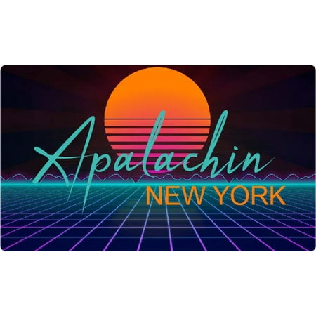 Apalachin New York 4 X 2.25-Inch Fridge Magnet Retro Neon Design