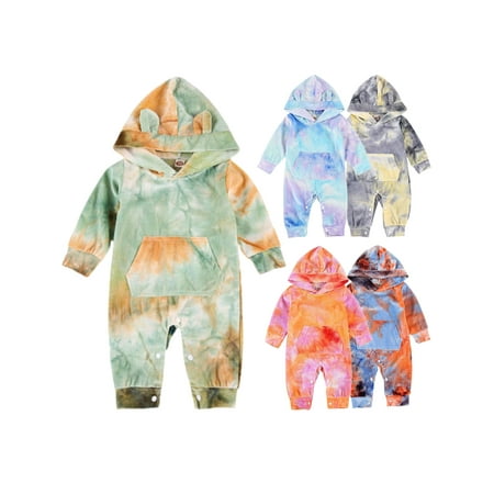Newborn Infant Baby Girl Boy Tie Dye Ear Hooded Romper Jumpsuit Bodysuit Warm Clothes Outfit
Newborn Infant Baby Girl Boy Tie Dye Ear Hooded Romper Jumpsuit Bodysuit Warm Clothes Outfit
