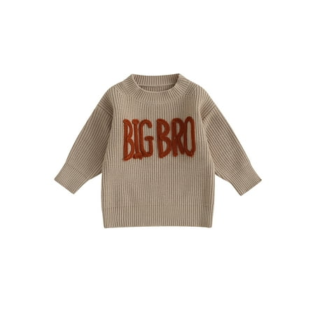 Toddler Baby Boys Girls Fall Winter Sweater Kids Long Sleeve Big Bro Embroidery Pullover Knitwear
Toddler Baby Boys Girls Fall Winter Sweater Kids Long Sleeve Big Bro Embroidery Pullover Knitwear