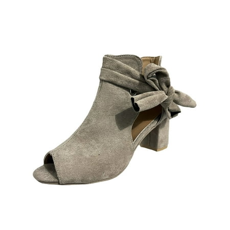 Fangasis Womens Comfort Dress Shoes Bow Strappy Sandal Formal Lightweight Block Heels Grey 5
Fangasis Womens Comfort Dress Shoes Bow Strappy Sandal Formal Lightweight Block Heels Grey 5