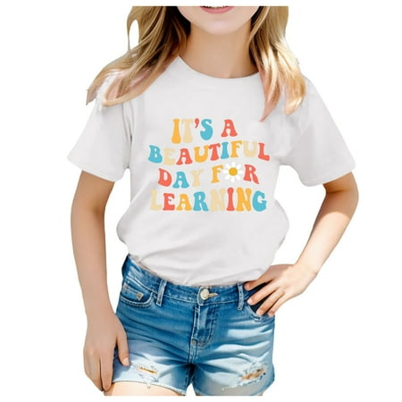 Toddler Baby Girls Short Sleeve T-Shirt Top Kids School Season Back To School Season Printed Casual Short Sleeve Top T Shirt 150
Toddler Baby Girls Short Sleeve T-Shirt Top Kids School Season Back To School Season Printed Casual Short Sleeve Top T Shirt 150