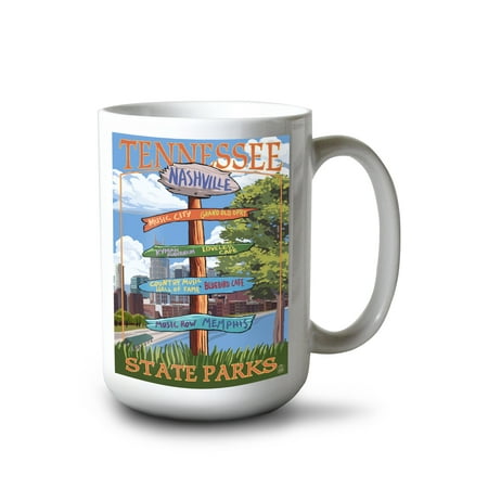 Lantern Press 15 fl oz Ceramic Mug Tennessee State Parks Signpost Contour Dishwasher & Microwave Safe
Lantern Press 15 fl oz Ceramic Mug Tennessee State Parks Signpost Contour Dishwasher & Microwave Safe